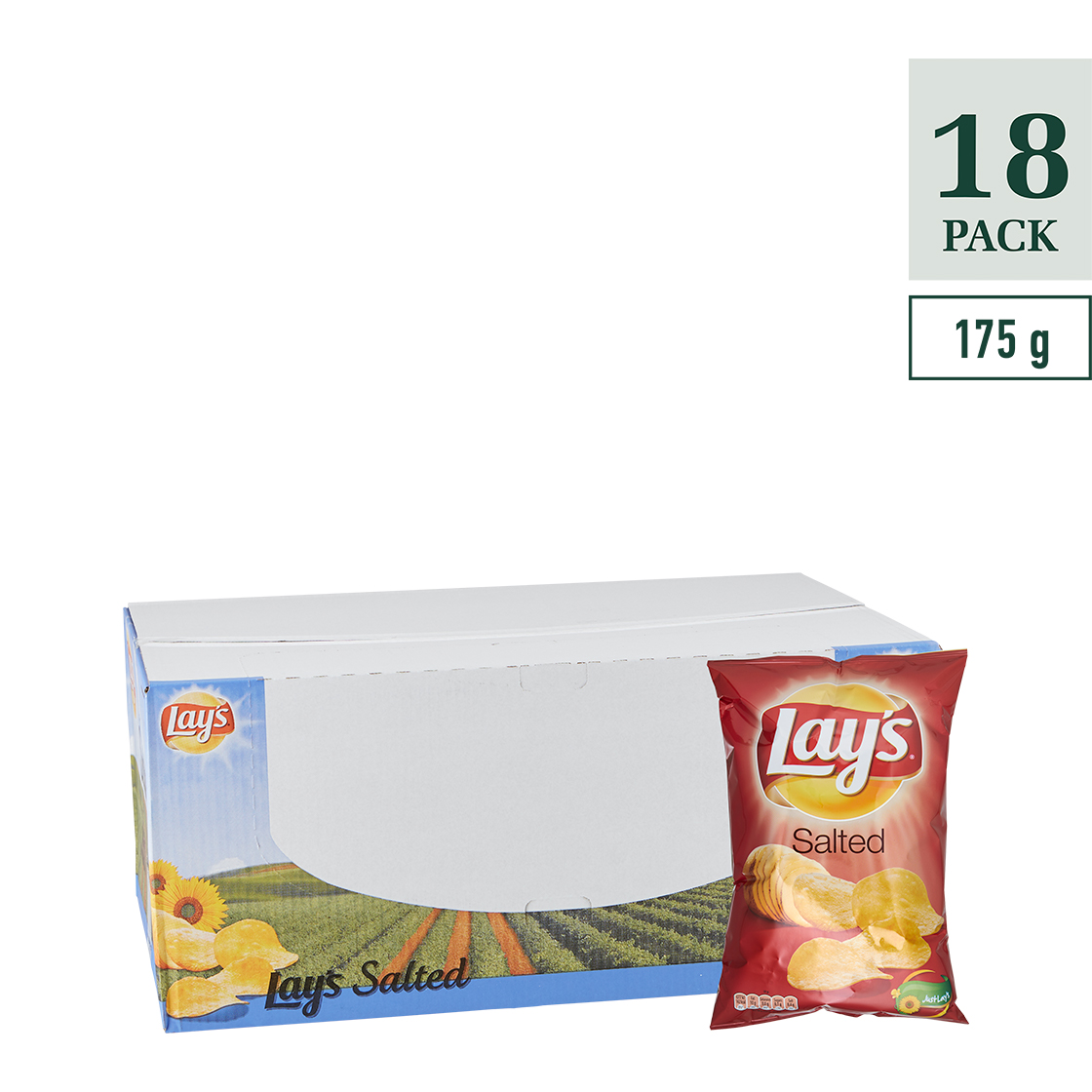 Lays Chips Salted 175G 18 BAGS/CASE