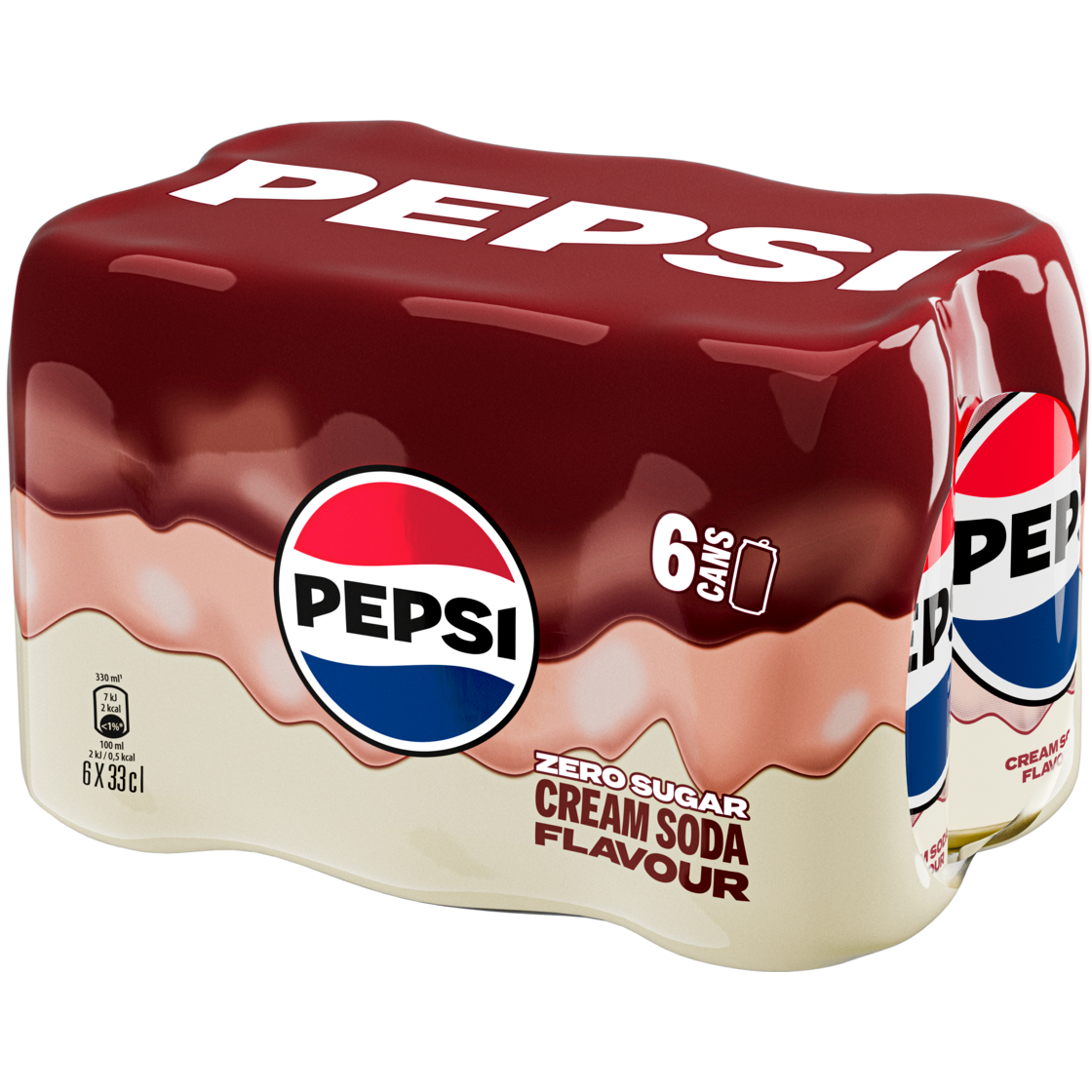 PEPSI MAX TASTY CREAM SODA 33 DS 6P 108/24/33 KS