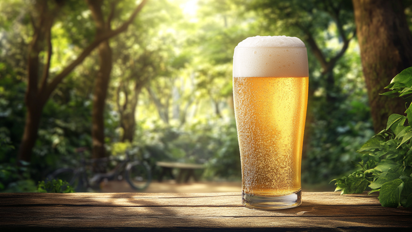 Grå baggrund, Royal alkoholfri øl i gammelt design, hvid pil til nyt design af Royal alkoholfri øl